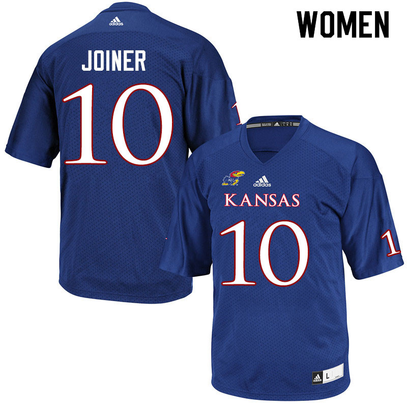 Women #10 Jamarye Joiner Kansas Jayhawks College Football Jerseys Sale-Royal